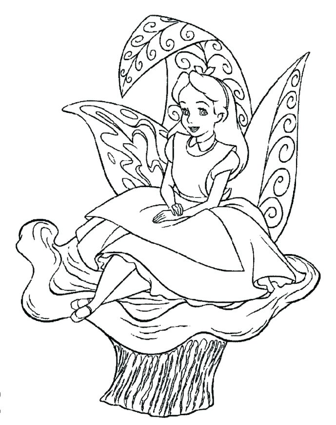 689x870 Alice In Wonderland Coloring Page In Wonderland Coloring Pages