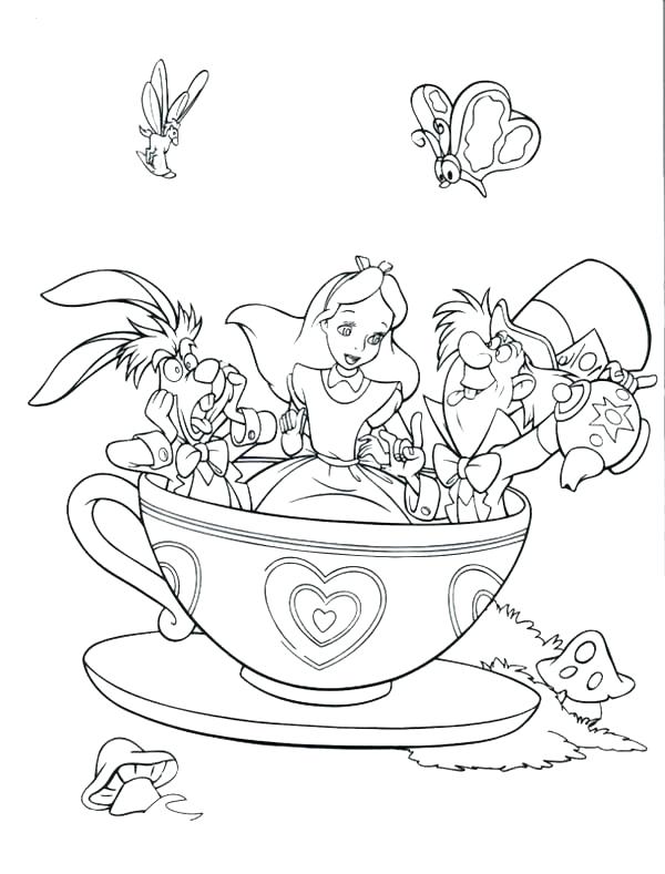 Disney Alice In Wonderland Coloring Pages In Wonderland Coloring 600x789 Disney Alice In Wonderland Coloring Pages In Wonderland Coloring