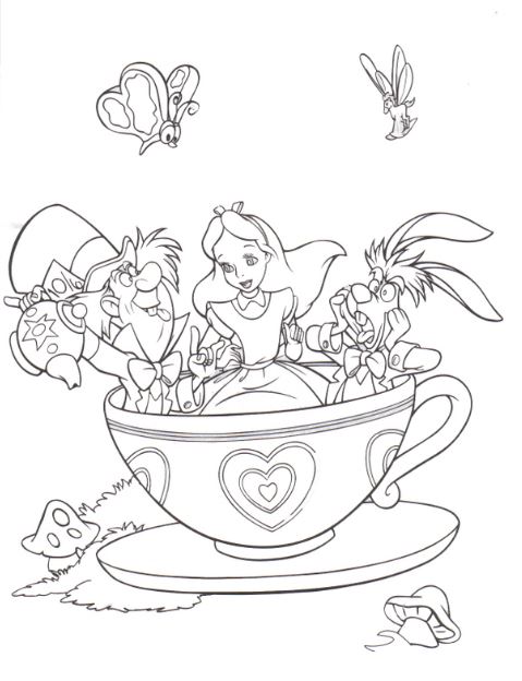 479x624 Alice In Wonderland Coloring Pages Free Download World Knowledge