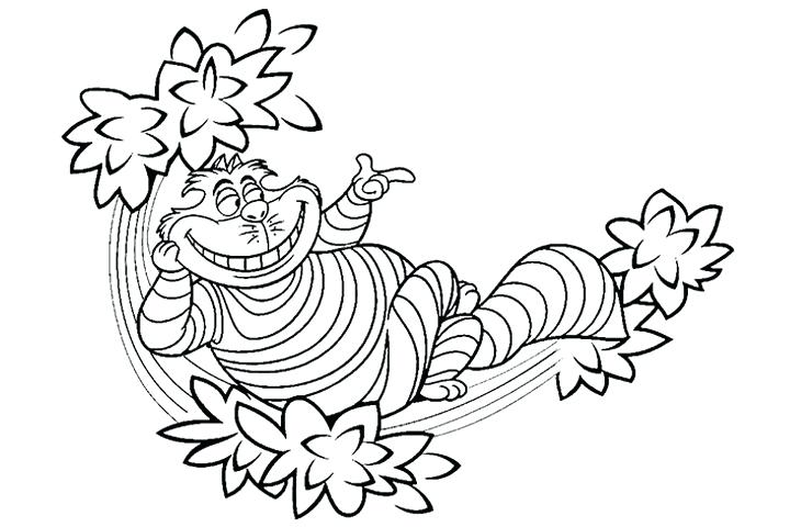 720x480 Alice Sitting On The Flower In Alice In Wonderland Coloring Page