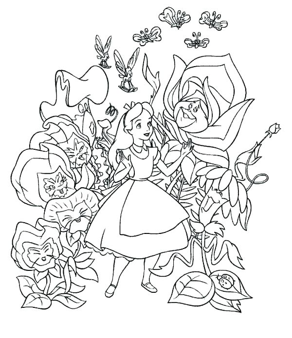 Alice Wonderland Coloring Pages In Wonderland Coloring Pages Alice 600x695 Alice Wonderland Coloring Pages In Wonderland Coloring Pages Alice