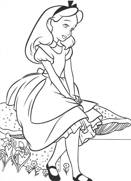 Alice In Wonderland Coloring Pages Free Download World Knowledge 446x616 Alice In Wonderland Coloring Pages Free Download World Knowledge