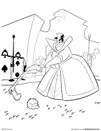The Queen Of Hearts Playing Croquet Coloring Page Birthday 200x259 The Queen Of Hearts Playing Croquet Coloring Page Birthday