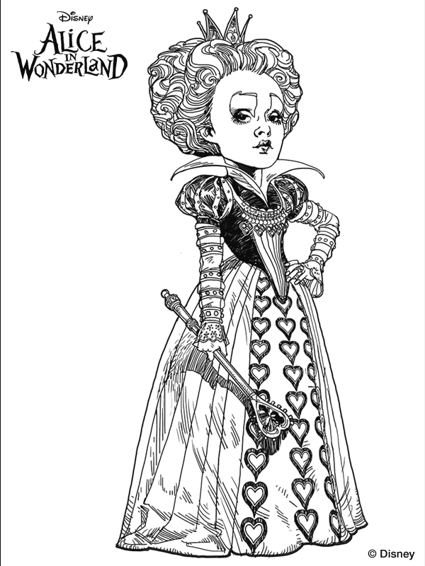 Tim Burton's Alice In Wonderland Coloring Page. Tattoo Ideen 600x800 Tim Burton's Alice In Wonderland Coloring Page. Tattoo Ideen