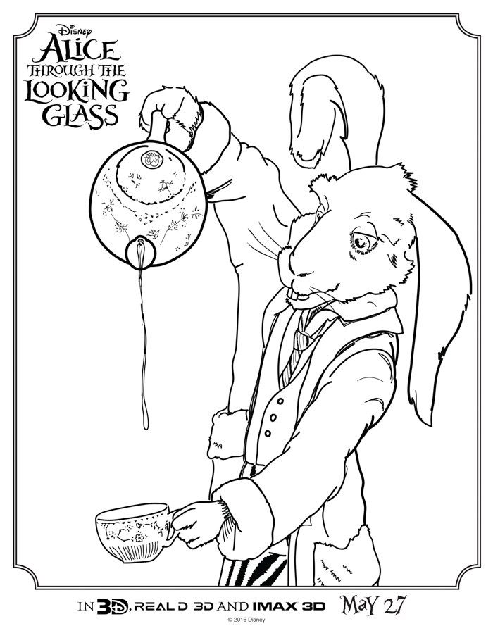 Alice Through The Looking Glass Coloring Sheets 700x906 Alice Through The Looking Glass Coloring Sheets