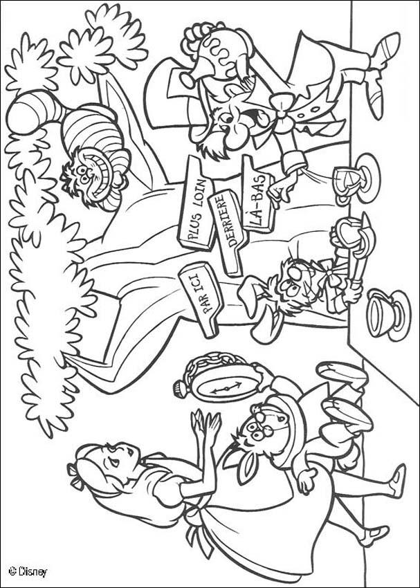 607x850 Alice In Wonderland Tea Party Coloring Pages 580445