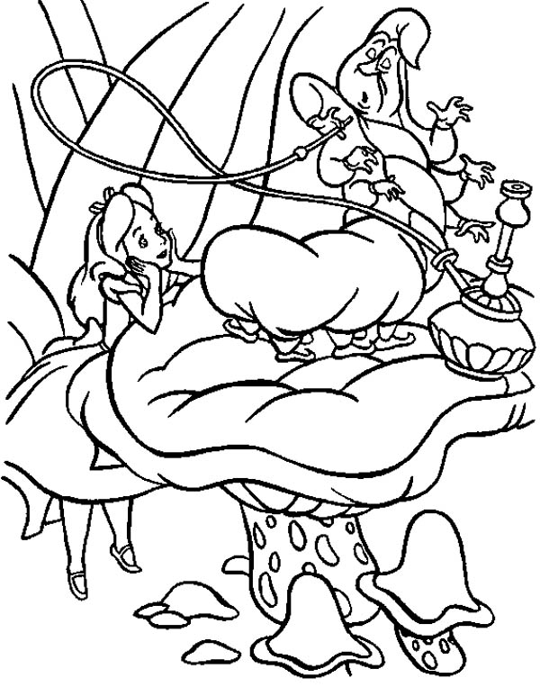 Alice In Wonderland Tea Party Coloring Pages at GetColorings.com | Free ...