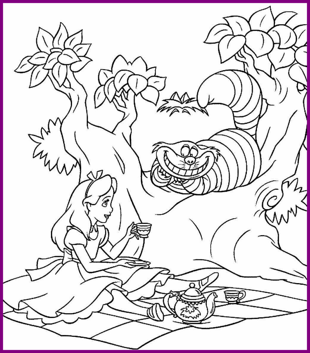 1046x1192 Stunning Mad Hatter Tea Party Coloring Page Books Pict Of Ideas