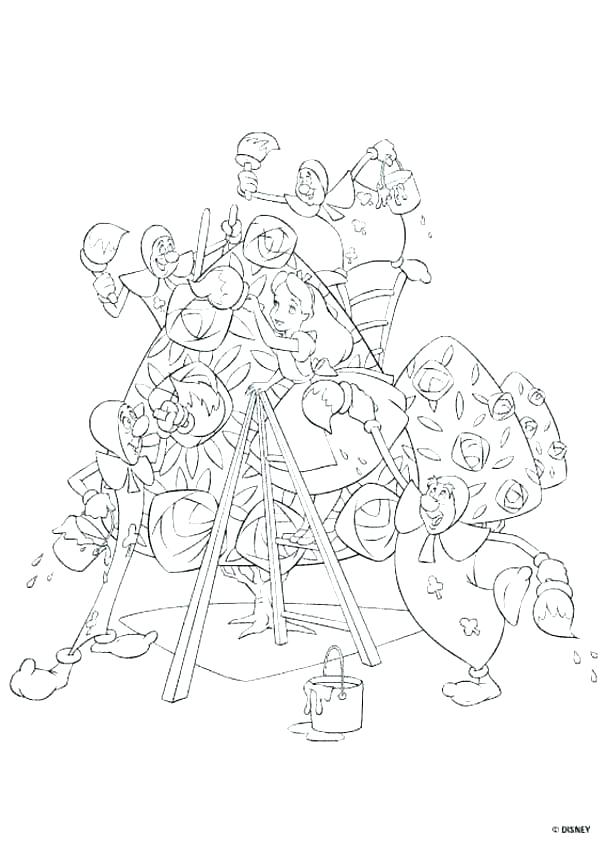 607x850 Alice In Wonderland Tea Party Coloring Pages Fuhrer Von