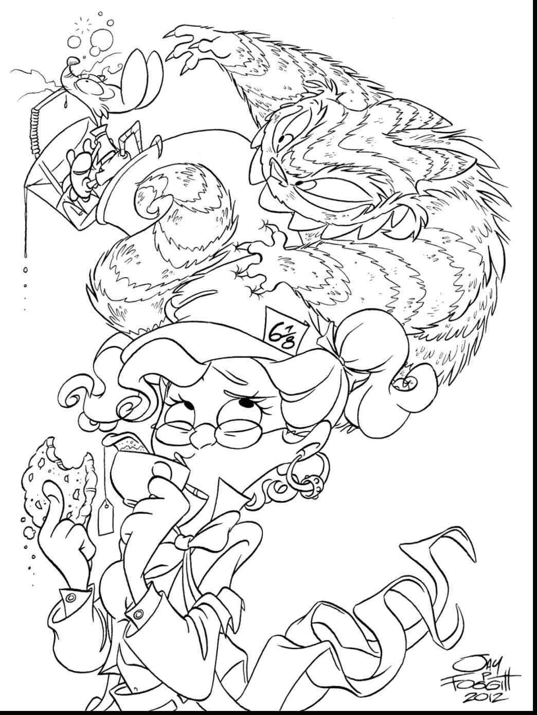 1044x1390 In Wonderland Tea Party Coloring Pages For Kids Colorgsuitecom