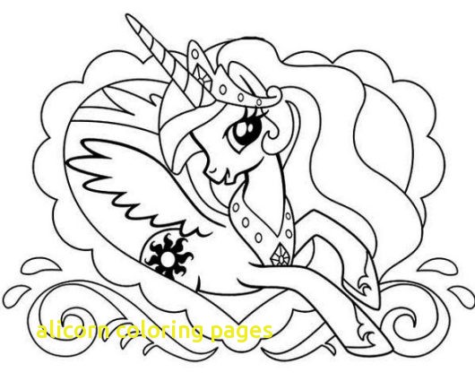 Alicorn Coloring Pages With Princess Celestia Coloring Pages 530x425 Alicorn Coloring Pages With Princess Celestia Coloring Pages