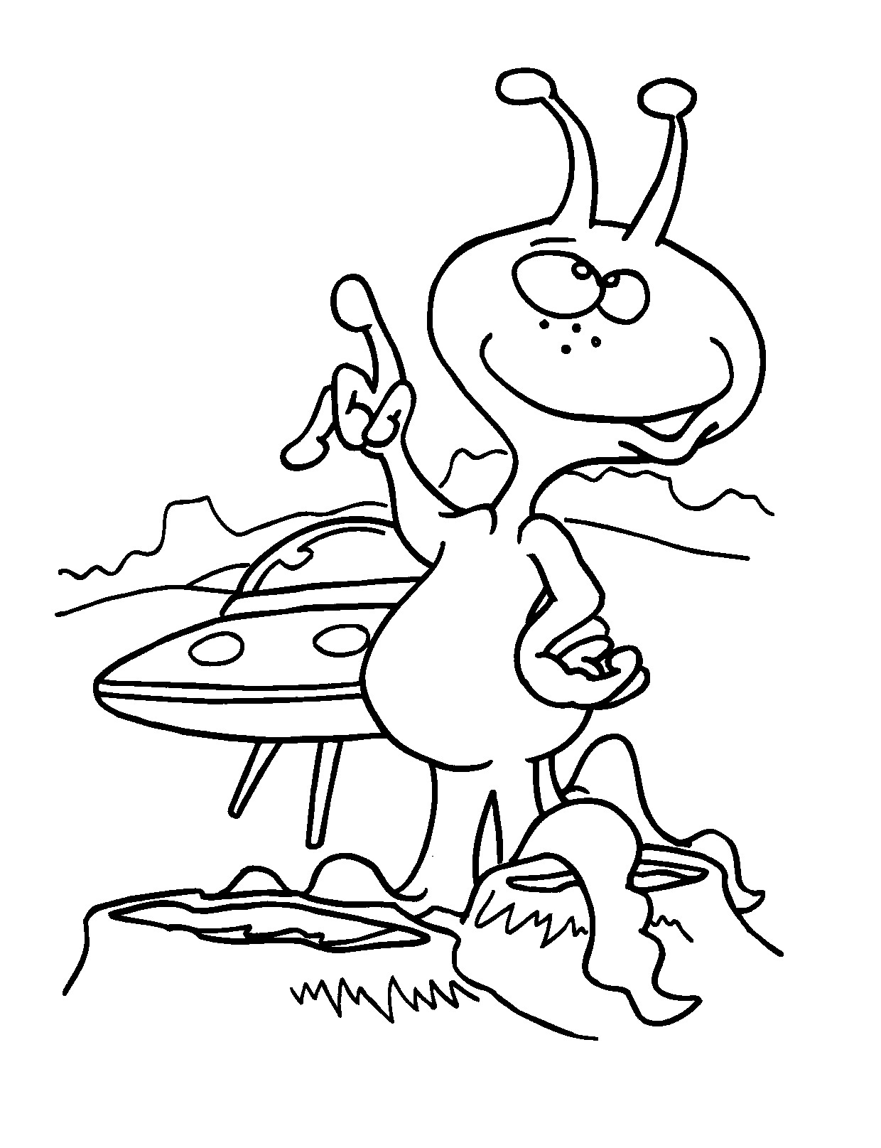 Free Printable Alien Coloring Pages For Kids 1240x1615 Free Printable Alien Coloring Pages For Kids