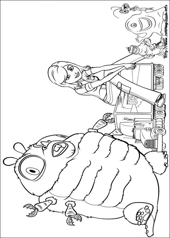 Monsters Vs Aliens Coloring Picture Coloring And Activities 567x794 Monsters Vs Aliens Coloring Picture Coloring And Activities