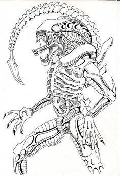 Alien Vs Predator Coloring Pages Alien Queen Drawing How To Draw 236x347 Alien Vs Predator Coloring Pages Alien Queen Drawing How To Draw