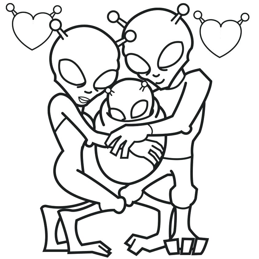 Alien Coloring Pages Alien Coloring Page Family Of Alien Coloring 842x842 Alien Coloring Pages Alien Coloring Page Family Of Alien Coloring
