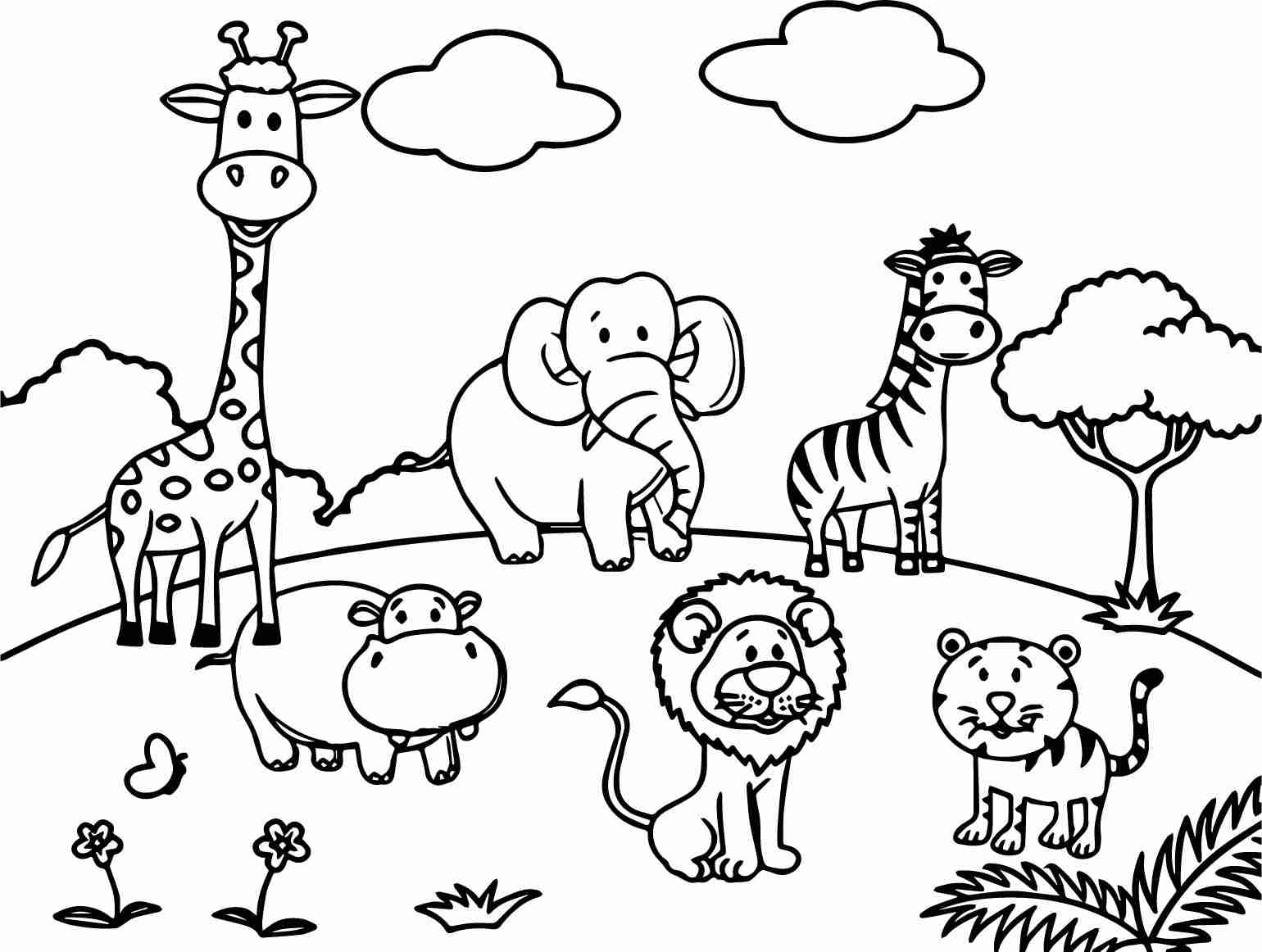 Zoo Scene Coloring Pages Cartoon Animals All Page Also Sheets 1540x1162 Zoo Scene Coloring Pages Cartoon Animals All Page Also Sheets