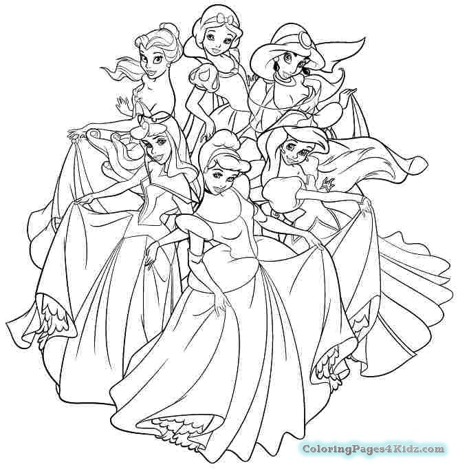 All Disney Princesses Coloring Pages Coloring Pages For Kids 666x681 All Disney Princesses Coloring Pages Coloring Pages For Kids