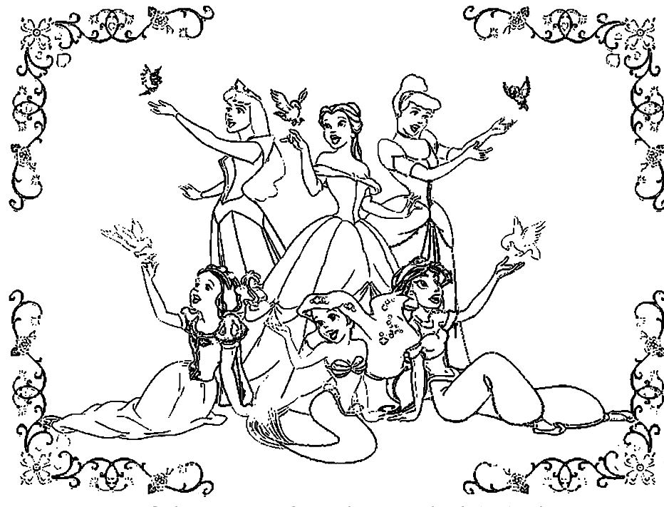 All Coloring Pages Colouring For All All Disney Princesses 932x711 All Coloring Pages Colouring For All All Disney Princesses