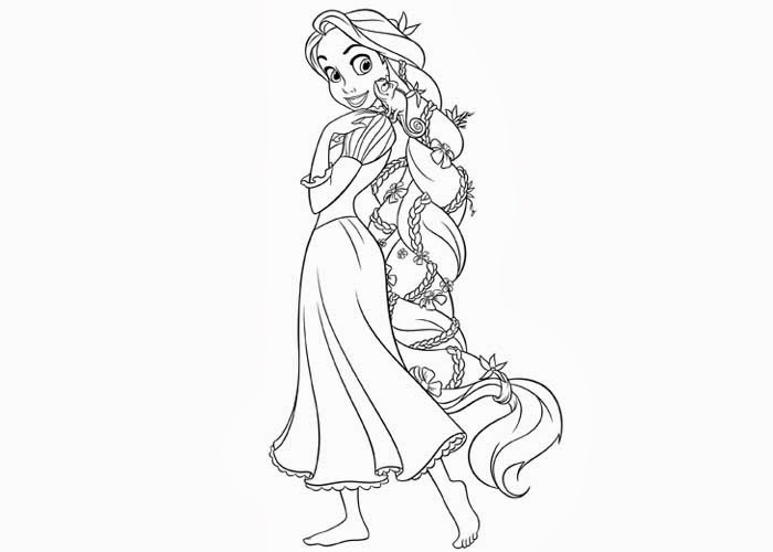 Disney Coloring Pages Tangled Of Rapunzel 700x500 Disney Coloring Pages Tangled Of Rapunzel