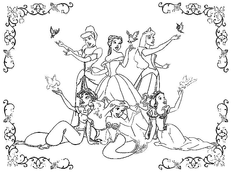 Princess Coloring Pages Disney 800x600 Princess Coloring Pages Disney