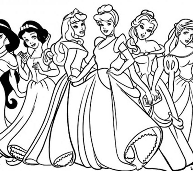 All Disney Princesses Coloring Pages at GetColorings.com | Free ...