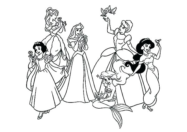 All Disney Princesses Coloring Pages at GetColorings.com | Free ...