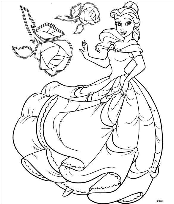 Princess Coloring Pages Pdf 585x684 Princess Coloring Pages Pdf