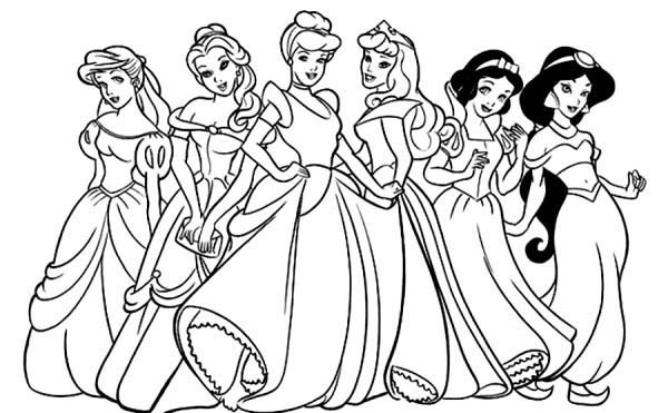 All Disney Princess Coloring Pages All Coloring Pages All Disney 600x371 All Disney Princess Coloring Pages All Coloring Pages All Disney