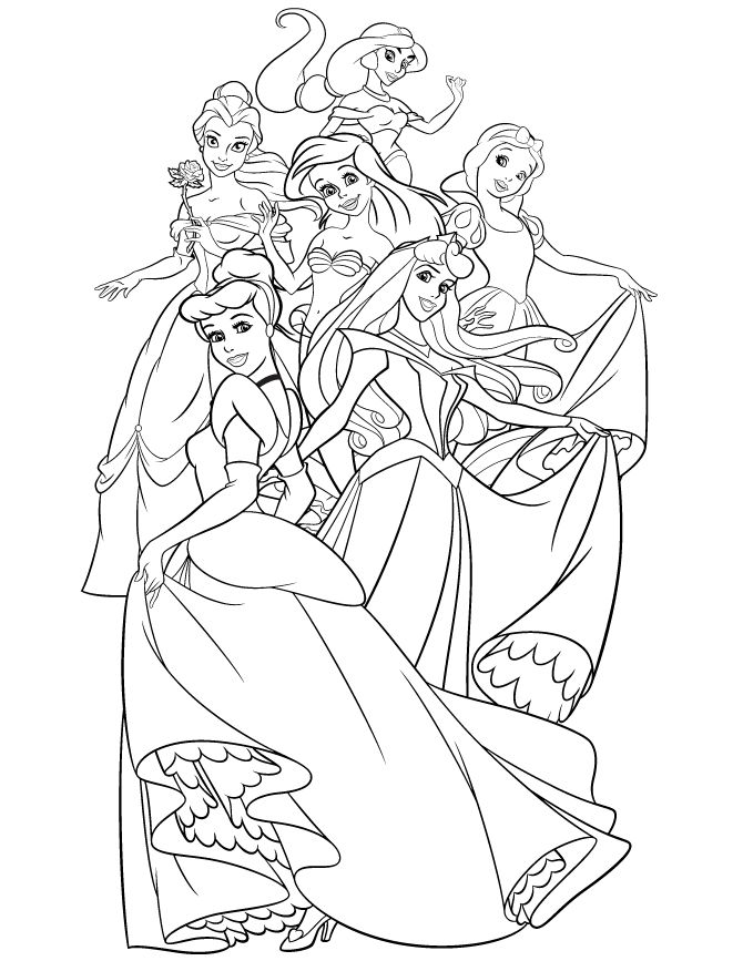 All Disney Princess Coloring Pages Color Bros 670x867 All Disney Princess Coloring Pages Color Bros
