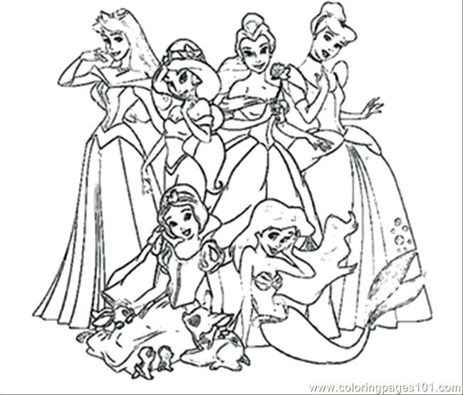 All Disney Princess Coloring Pages 650x554 All Disney Princess Coloring Pages
