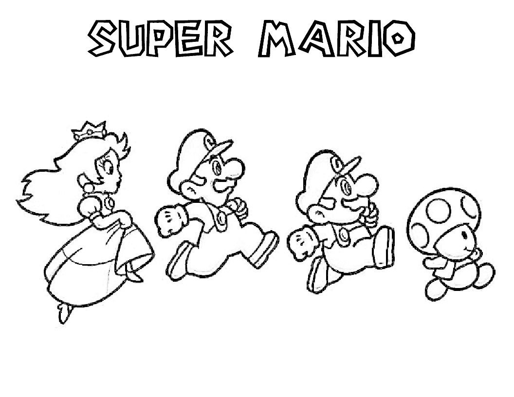 All Mario Characters Coloring Pages at GetColorings.com | Free ...