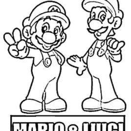 268x268 All Mario Characters Coloring Pages Yoshi Coloring Pages For All