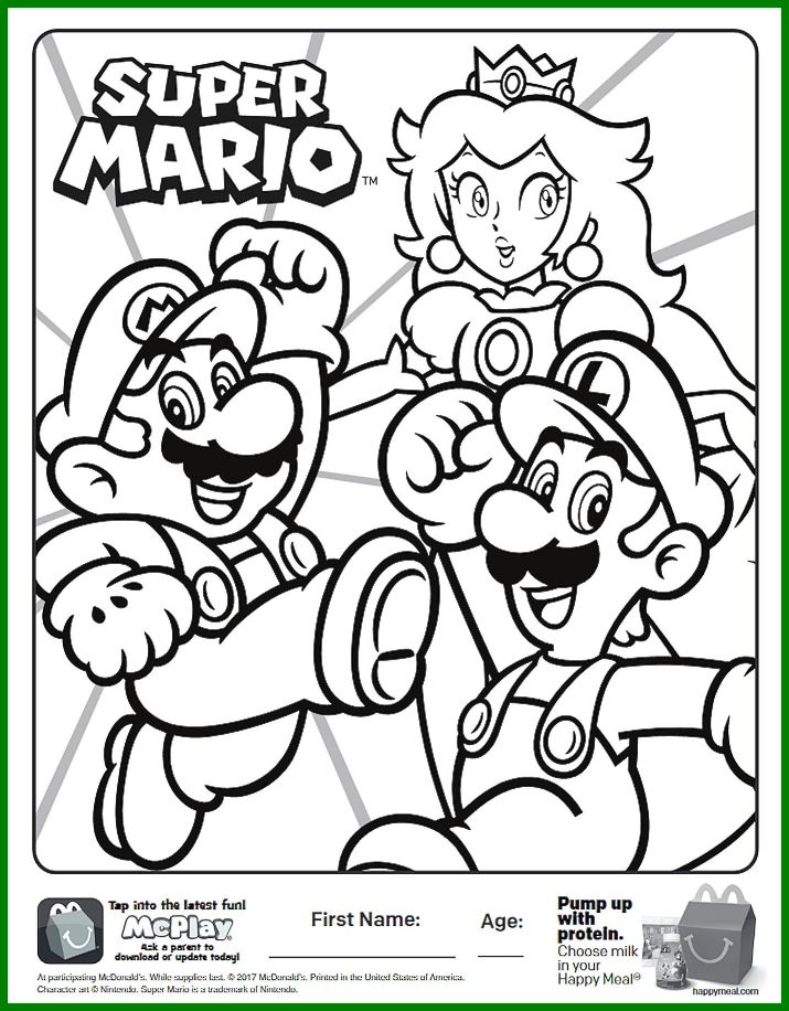 715x916 Appealing Coloring Book Super Mario Pages Kids Of Characters Style