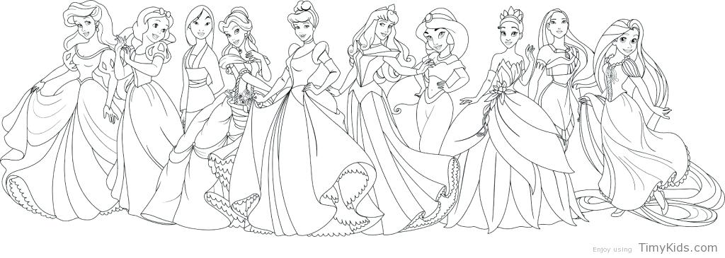Disney Princess Coloring Pages All Princess Coloring Pages Disney 1024x365 Disney Princess Coloring Pages All Princess Coloring Pages Disney
