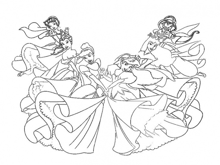 730x547 All Coloring Pages 3 All Princesses Coloring Pages All Disney