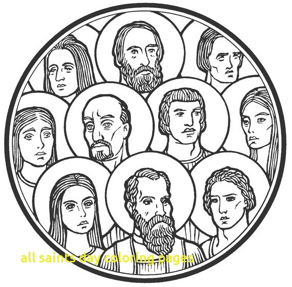 570x559 All Saints Day Coloring Pages With 38 Catholic Saint Coloring