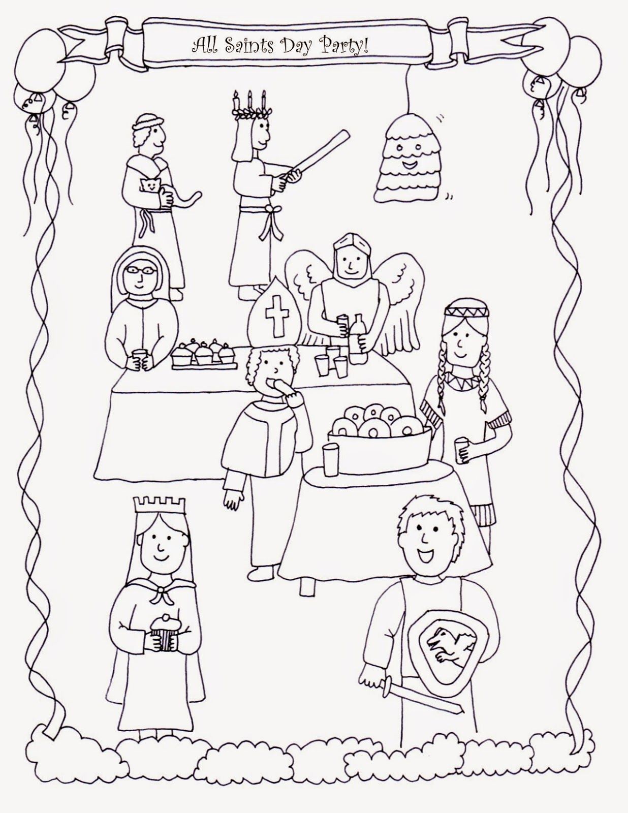 1236x1600 All Saints Day Coloring Pages