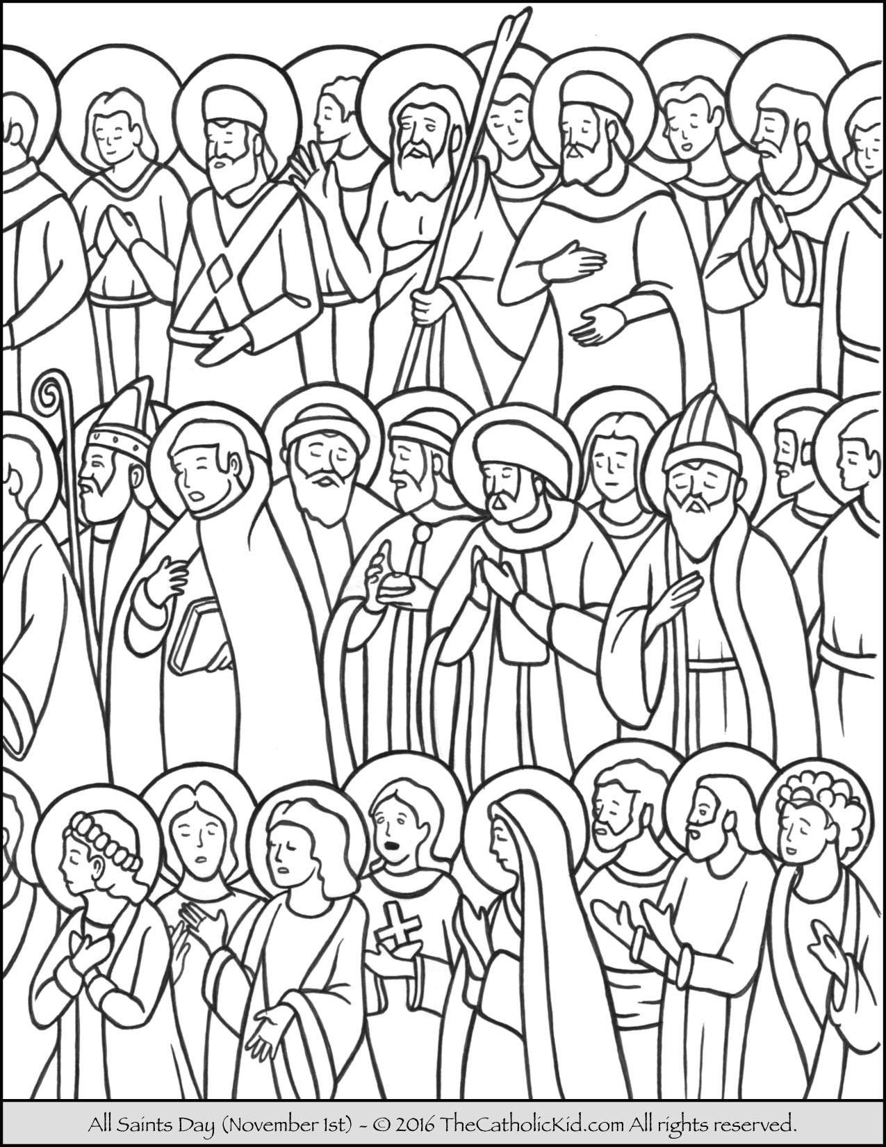 1275x1650 All Saints Day Coloring Page