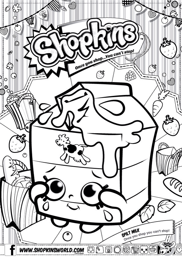 595x842 Shopkins Spilt Milk Coloring Pages