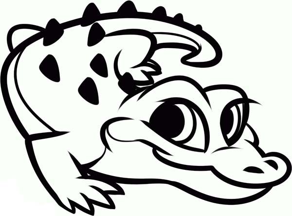 600x444 Cute Alligator Coloring Pages