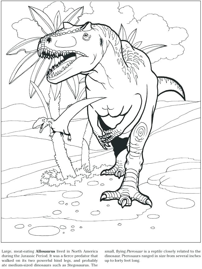 650x863 Allosaurus Coloring Page Printable Scary Dinosaur Coloring Pages
