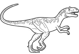 306x211 Allosaurus Coloring Pages