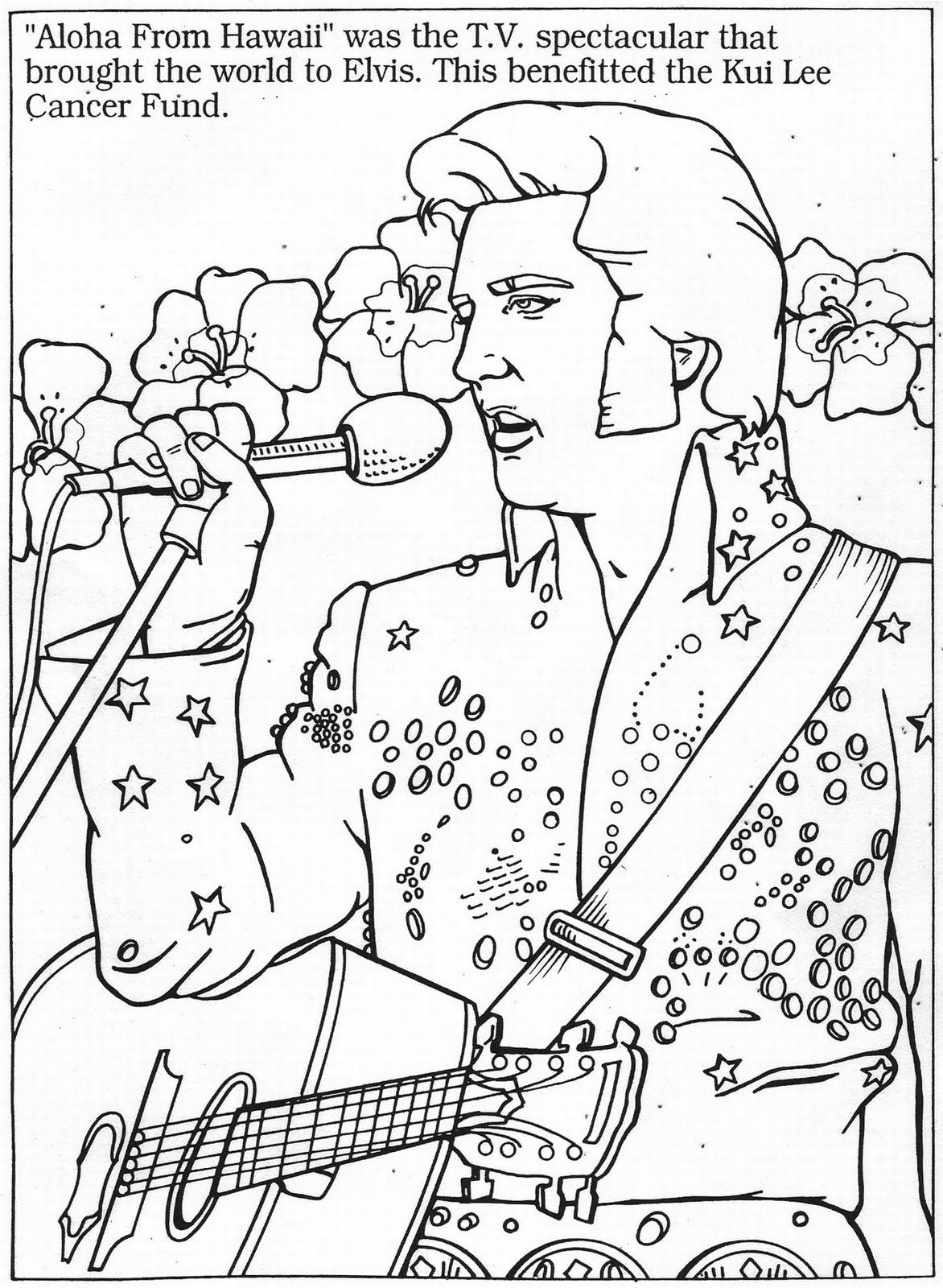1172x1600 Elvis Colouring Page. Aloha From Hawaii Was The T.v. Spectacular