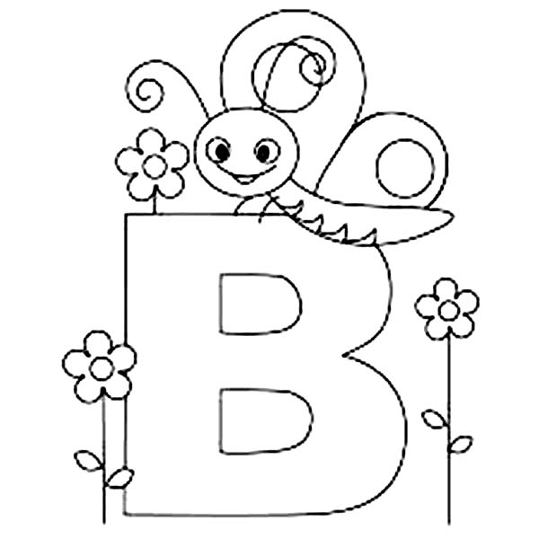 Alphabet With Animals Coloring Pages B Is For Butterfly Batch 600x600 Alphabet With Animals Coloring Pages B Is For Butterfly Batch