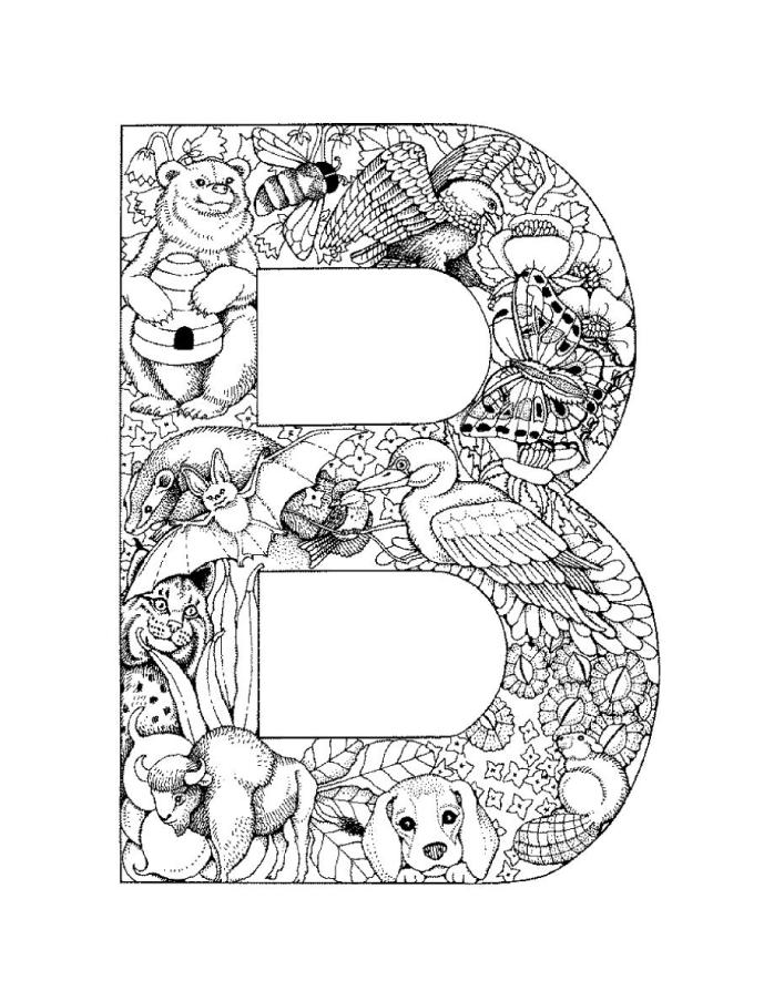 Letter b picture printable Alphabet Coloring Pages 698x903 Letter b picture printable Alphabet Coloring Pages