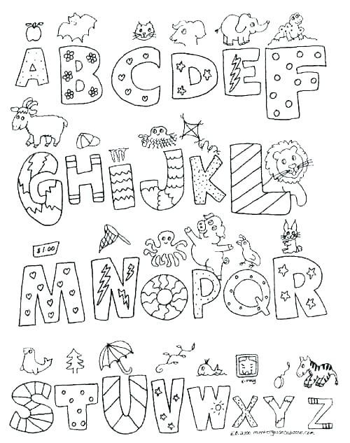 Alphabet Coloring Pages D