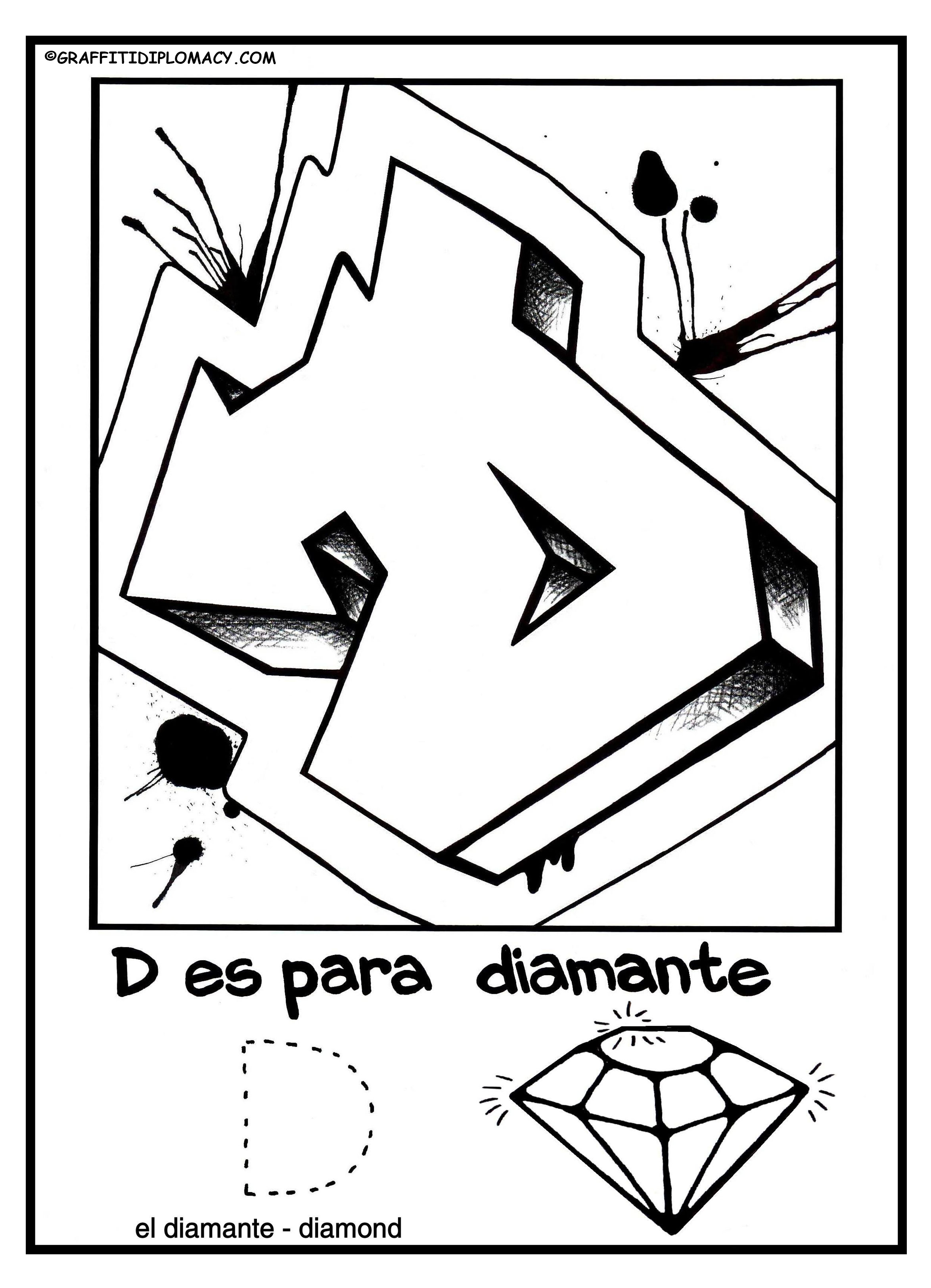 Fun To Color Graffiti Letters To Help Kids Learn The Spanish 2348x3249 Fun To Color Graffiti Letters To Help Kids Learn The Spanish