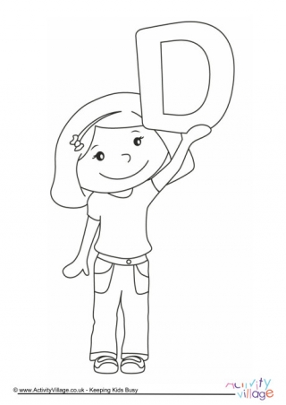 Letter D Colouring Pages 320x452 Letter D Colouring Pages