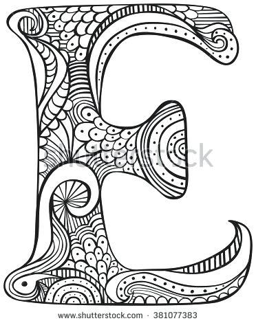 372x470 Letter Coloring Pages For Adults With Letter M Coloring Pages