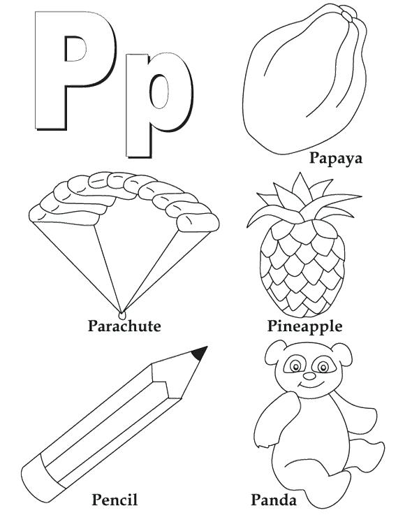 600x737 Alphabet Coloring Pages P For Alphabet Coloring Pages Alphabet